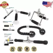 Complete Triceps Pull Down Kit for Home Fitness: Steel Bars & Rope Included