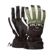 NWT HOWL TEAM GLOVES $55 L Olive 100% polyester 10k waterproof/breathable
