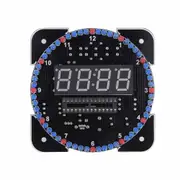 DIY Rotating Digital LED Electronic Digital Clock Temperature Display KIT + Case