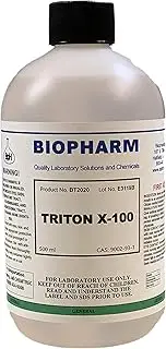 Biopharm Triton X-100 Surfactant — 500 mL (1.06 Pint) | Nonionic Surfactant | Laboratory Cleaning Detergent | Not Diluted