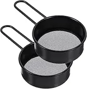 2pcs Flour Sifter Set Baking Tool Stainless Steel Mesh for Home Chefs Professional Bakers