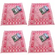 4x Red Boho Throw Rug, Table Cloth, Picnic, Camping Blanket 180x200cm