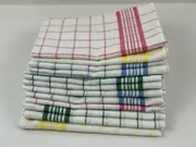 Kitchen Tea Towels Cotton Dish Cloths Bar Towels Multipurpose Cleaning 12pc