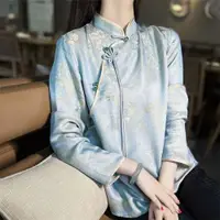 在飛比找ETMall東森購物網優惠-中國風改良款旗袍式上衣女士襯衫