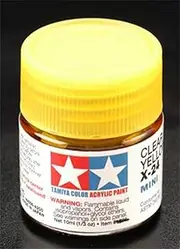 TAMIYA AMERICA 81524 X24 Mini Acrylic, Clear Yellow, 1/3 oz