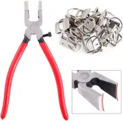 Swpeet 32 Sets 1" 25mm Sliver Fob Hardware with 1Pcs Key Fob Pliers, Glass Ru...
