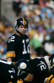 Pittsburgh Steelers QB Terry Bradshaw on field during game v - 1971 Old Photo 1