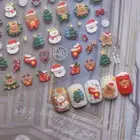 5D Diamond Christmas Nail Decal Shell Light Xmas Nail Decoration Lady/Girls