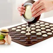 48 Cavities Macaron Sheet Mat Non Stick Cookies Pastry Baking Silicone Moulds