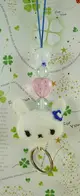 【震撼精品百貨】San-X動物家族 兔子 手機吊飾-白兔-布材質 震撼日式精品百貨