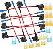 iplusmile 1 Set Circuit Switch Kit Pre-soldered Wires Fuse Mini Breaker Circuit Car Fuse Holder Standard Car Gauge Led Brake Bleeder Reverse Brake Bleeder Synthetic Racing Automotive Plastic
