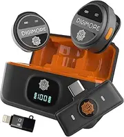 DIGIMORE Wireless Microphone for Youtubers | Collar Mic for iPhones/Type-C | 48KHz/24Bit | 100ft Long Range | ANC Mode | 48Hrs Battery for Video Recording, Podcast, Streaming (D-460)