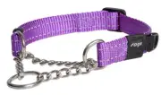 Rogz Utility Control Collar with Chain - Medium (Purple)