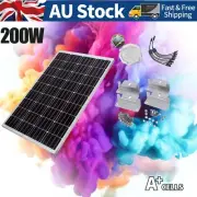 200W Solar Panel Kit Mono Caravan Camping Portable Home Battery Charging Power