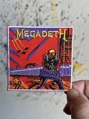 Megadeath Iron on Patch Yellow Purple Orange Black Embroidered Metal Band