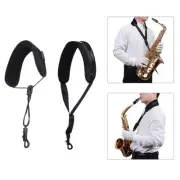 24inch Padded Saxophone Neck Strap with Metal Hook for Baritone Saxophone