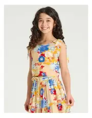 [Tilii] Linen Blend Top in Multi