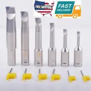 6 PCS Automotive 3/4 Shank Indexable Boring Bar Set with 6pcs Carbide Inserts