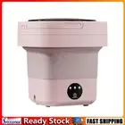 Mini Washer 3 Modes Compact Washing Machine for Student Dormitory (Pink B US)