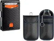 [G&C PRODUCTS] Faraday Pouch for Car Keys and RFID Card Holder Wallet | Car Key Signal Blocker and RFID Pouch Bundle | Gifts for Men and Everyday Security Set