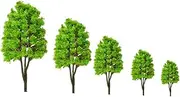 10PCS Small Green Tree Models for Sand Table Decor Micro Landscape Ornament Realistic Simulation for Photo Props and Crafting