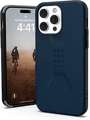 Urban Armor Gear UAG Civilian Case Compatible with Apple iPhone 14 Pro Max [Wireless Charging Compatible Cover, Drop-Resistant Mobile Phone Case, Screen Protector with Raised Edge] Blue, 1140431155555
