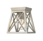 Z-Lite 447F1 Silver Trestle 6"W Flush Mount Ceiling Fixture