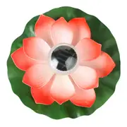 Floating Solar Pool Lights Floating Solar Lotus Flower Light Pond Pool Lamp Garden Landscape Light -Red