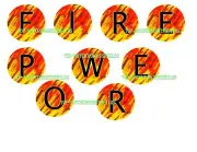 FIREPOWER 2 Pinball Machine Target Cushioned Decals (9 TARGETS PLUS  Target)