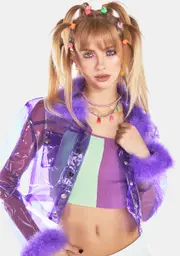 Grape Planet Her Vinyl Trucker Jacket