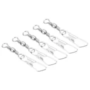 Fishing Barrel Swivel with Safety Snap, 50Pcs 101 lb Carbon Steel, Silver