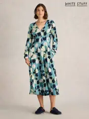 White Stuff Blue Megan Jersey Dress (AY8184) | $76