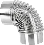 Angoily 90° Stove Metal Elbow Stainless Steel Chimney Pipe Flue Extension for Outdoor Stoves