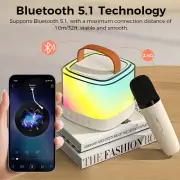 Karaoke Machine for Kids Adults Portable Bluetooth Speaker + Wireless Microphone