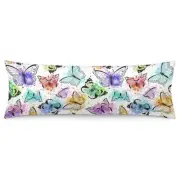 Butterfly Body Pillow Cover Watercolor Colorful Butterflies Long Pillow Case ...