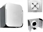 OCXLLEATLY Multifunctional Under Desk Bracket for 2024 Mac Mini M4/M4 Pro, Sturdy Metal Wallmount & Monitor Mount, Silver