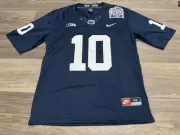 no name Penn State Lions Nick Singleton PSU Blue Jersey Peach Bowl