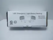 LED Two Head Emergency Light with Battery Back-up White
