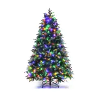 Goplus 6-ft Pre-lit Artificial Christmas Tree w/LED Lights