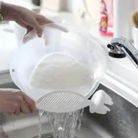 在飛比找ETMall東森購物網優惠-日本原裝進口淘米器淘米神器瀝水家用洗米多功能淘米棒淘米刷米勺