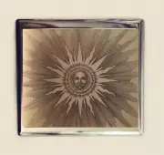 Mystical Sun Cigarette Case Business Card ID Holder Astronomy