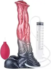 Realistic Animal Horse Dildo with Suction Cup 25.5cm Super Long Animal Dildo with Sperm Squirt Function Ejaculation Function Replica Sex Toy for Women