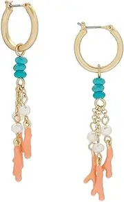 Lucky Brand Womens Summer Sealife Hoop Earring