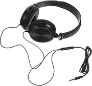 SHINEOFI Lightweight Foldable Headphones with Microphone and Volume Control Over Ear Design for Smartphones PC Laptop and Tablet Black