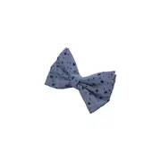 Mens Light Blue Preppy Leaf & Dots Patterned Cotton Bow Tie