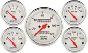 Auto Meter Arctic White Series 5-Gauge Kit Mechanical Speedometer Etc AU1300