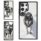 Anti scratch Cover lone wolf stood snow For Samsung S21 S22 S23 S24 Ultra FE