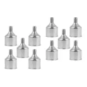 10 pcs stainless steel funnel oil funnel cake mix stainless steel strainer