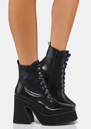 [Koi Footwear] Enchantra Lace Up Platform Boots