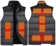 [MCGOS] Winter Warming Heated Vest Gilet for Men/Women UK USB Electric Heated Body Warmers, Washable Heated Gilet Heated Clothing, With 11 Heating Zones,3 Levels Heat Settings,4XL,A